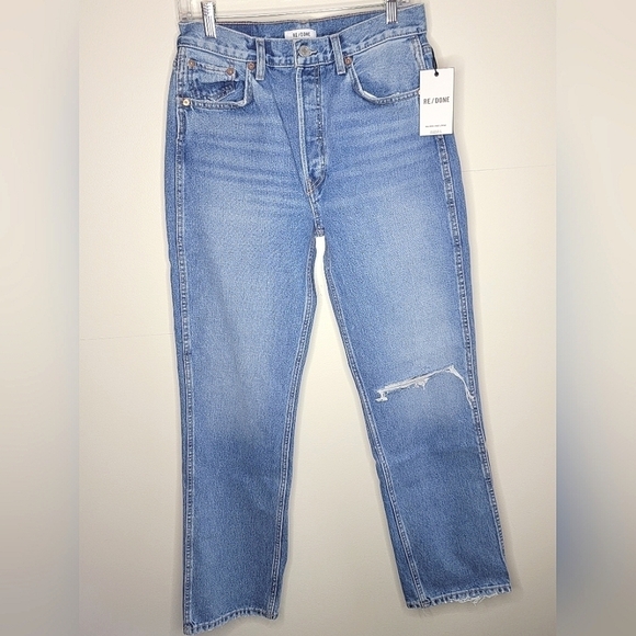 Nwt! Re/Done 90's High Rise Loose Fit Jeans Grunge Revival, Size 6/29 - Picture 2 of 5